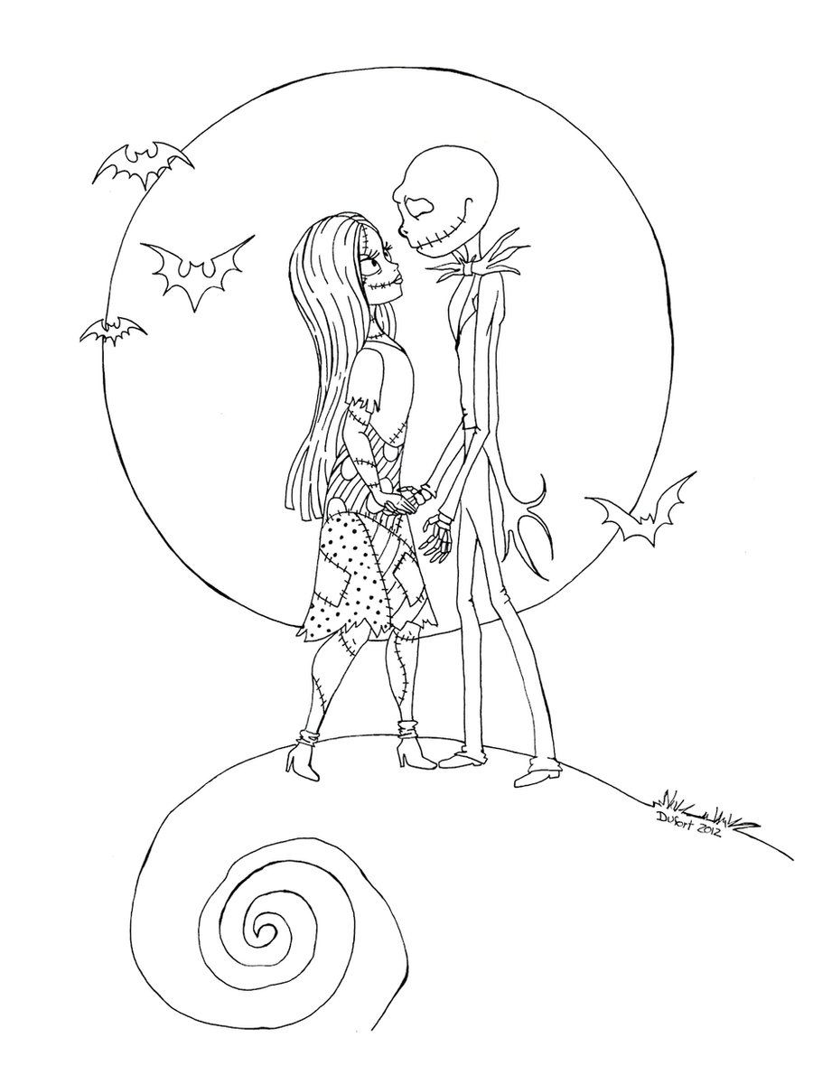 jack skellington and sally coloring pages - photo #19