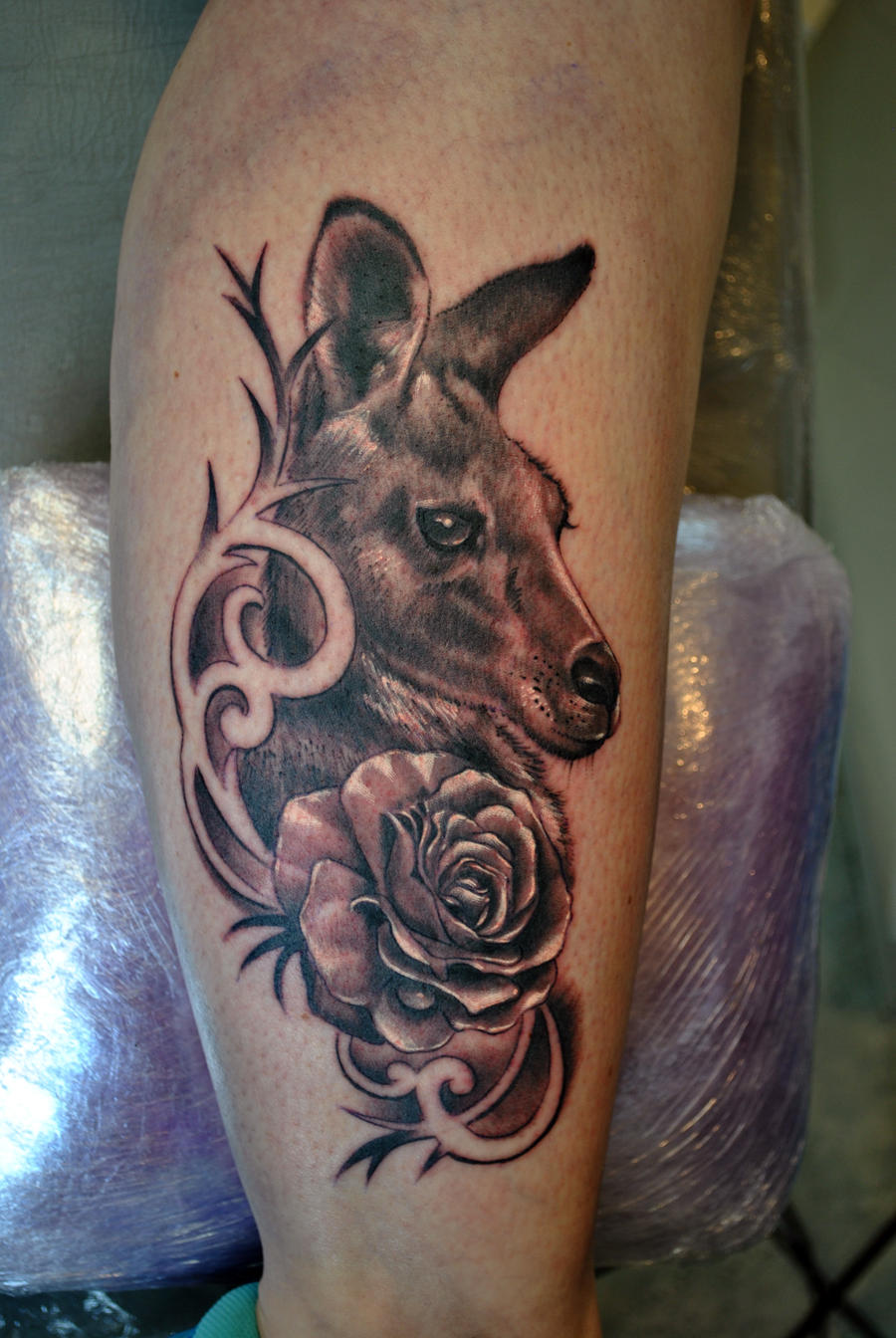 Kangaroo tattoo by gettattoo on DeviantArt
