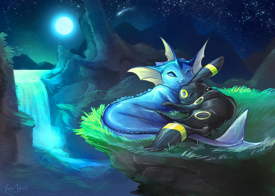 vaporeon_and_umbreon_2___commission_by_c