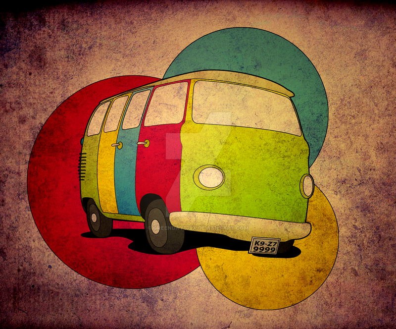 Colorful Hippie Van by greenday579x on DeviantArt