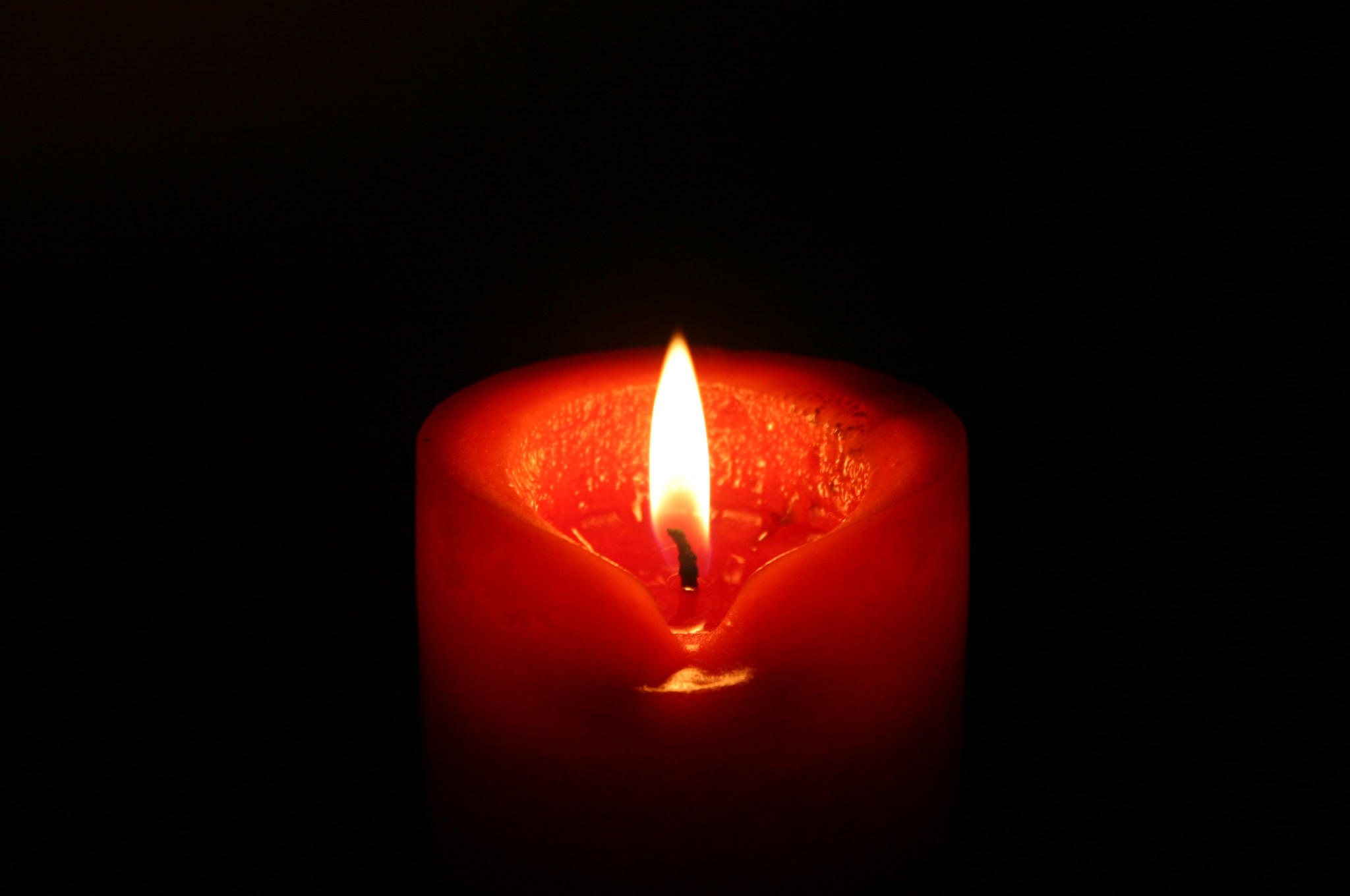 Dark red candle