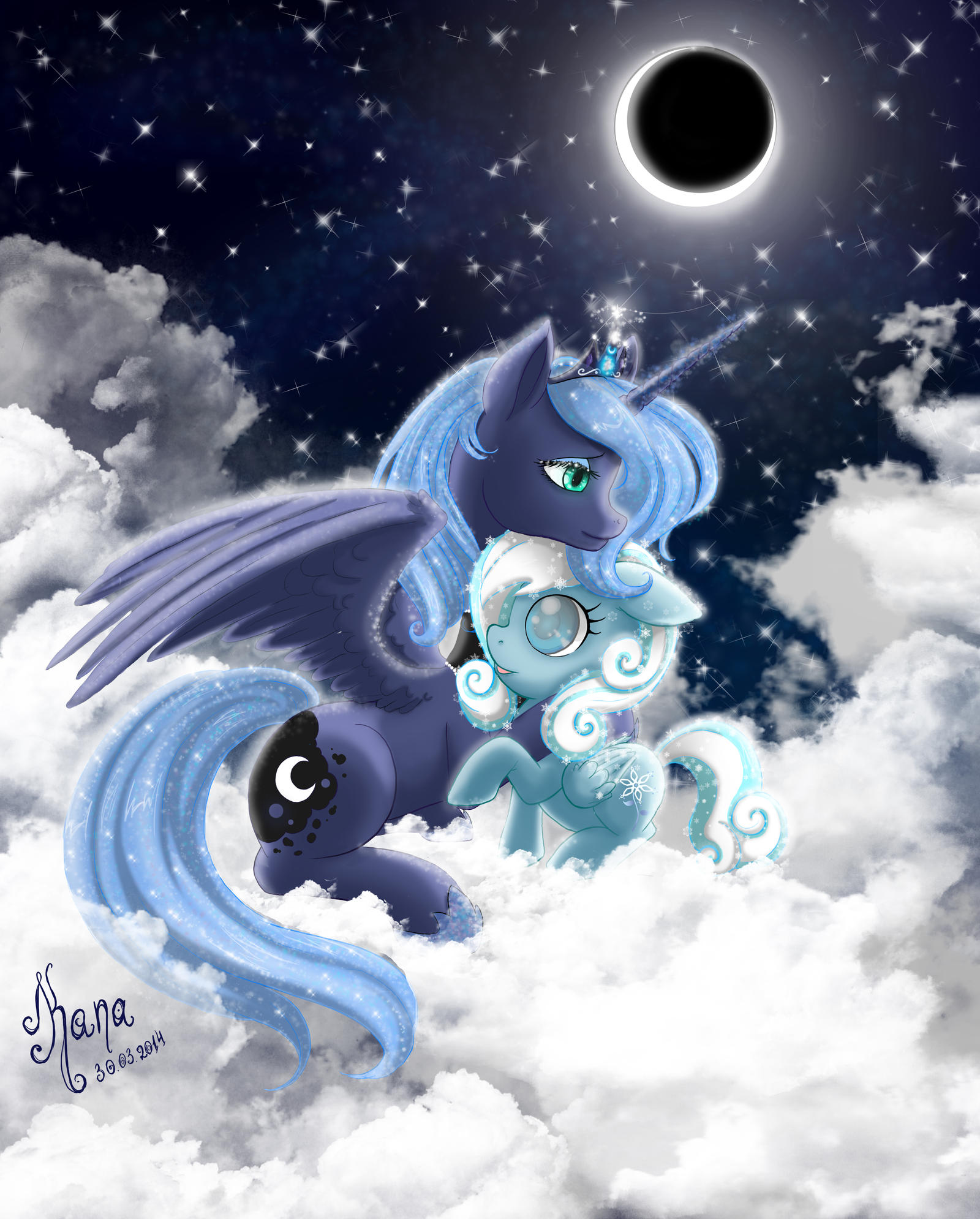my_little_pony__luna_and_snowdrop_by_kan