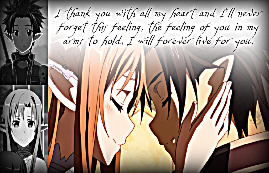 Kirito and Asuna, Feelings by Xela-scarlet