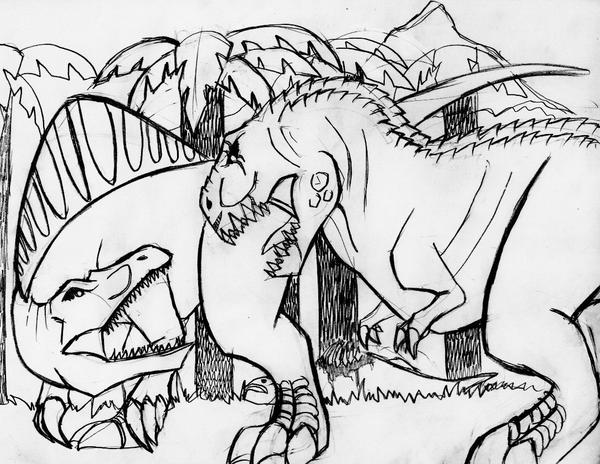 mad spinosaurus coloring pages - photo #30
