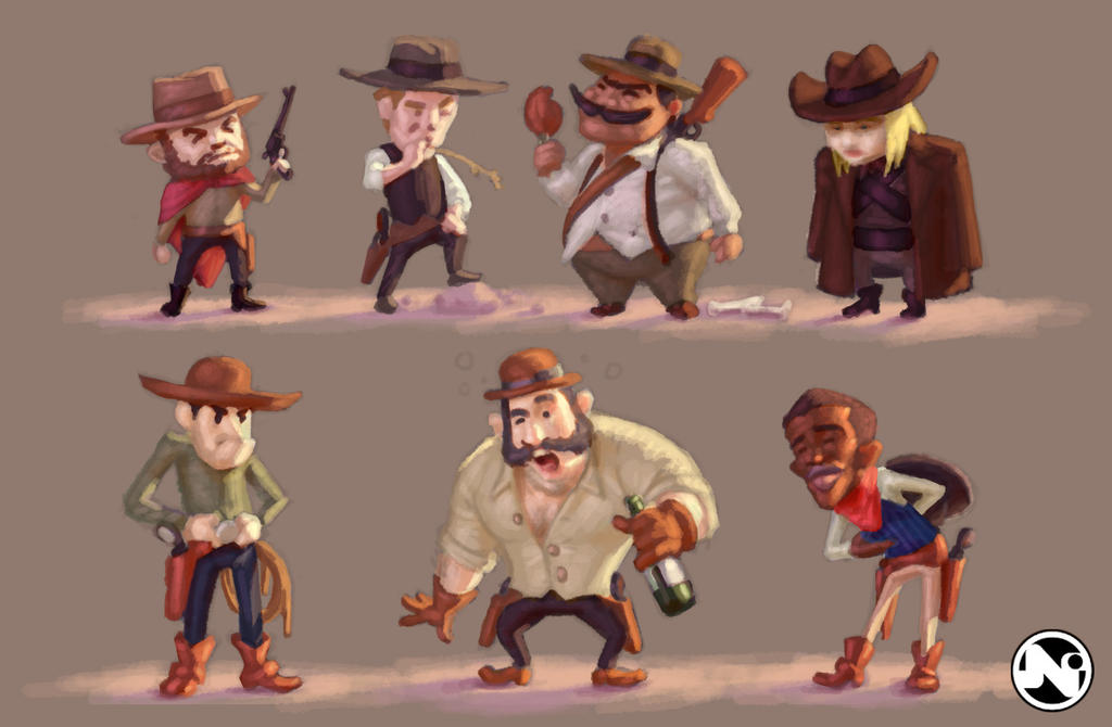 Cartoon Characters - Western - Cowboys by nakutis on DeviantArt