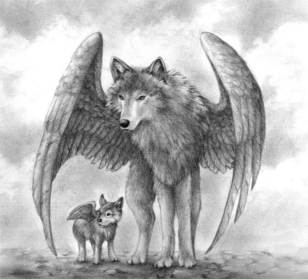 Winged Wolves by aragornbird on DeviantArt