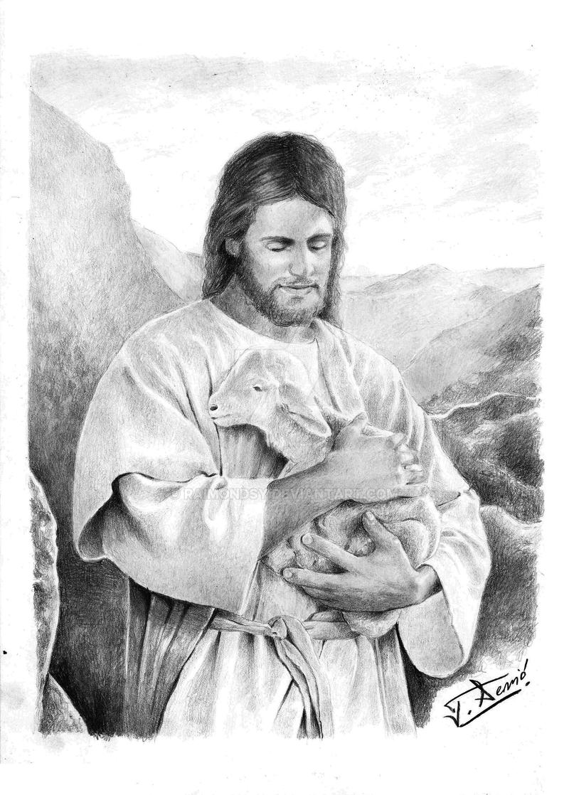 clip art jesus holding a lamb - photo #50