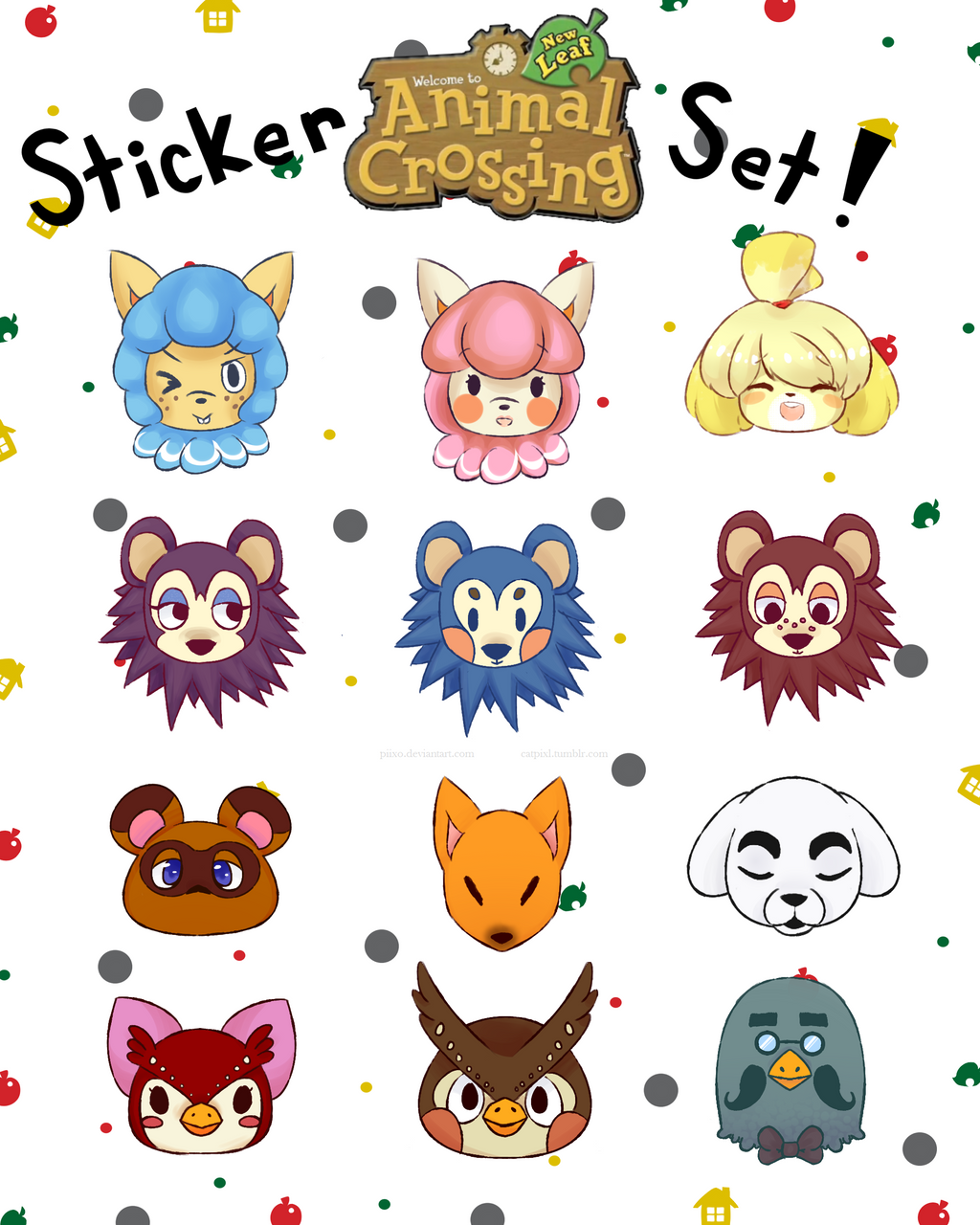Animal Crossing Sticker Set by piixo on DeviantArt