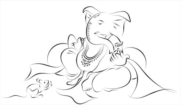 Ganesha Line drawing by nimbolkar on DeviantArt