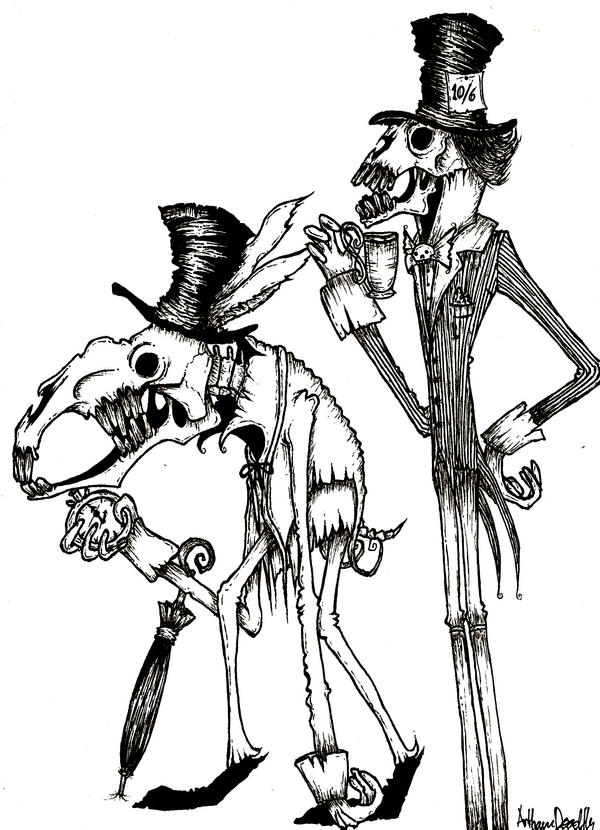 White Rabbit and Mad Hatter by Arkham-Deadfly on DeviantArt