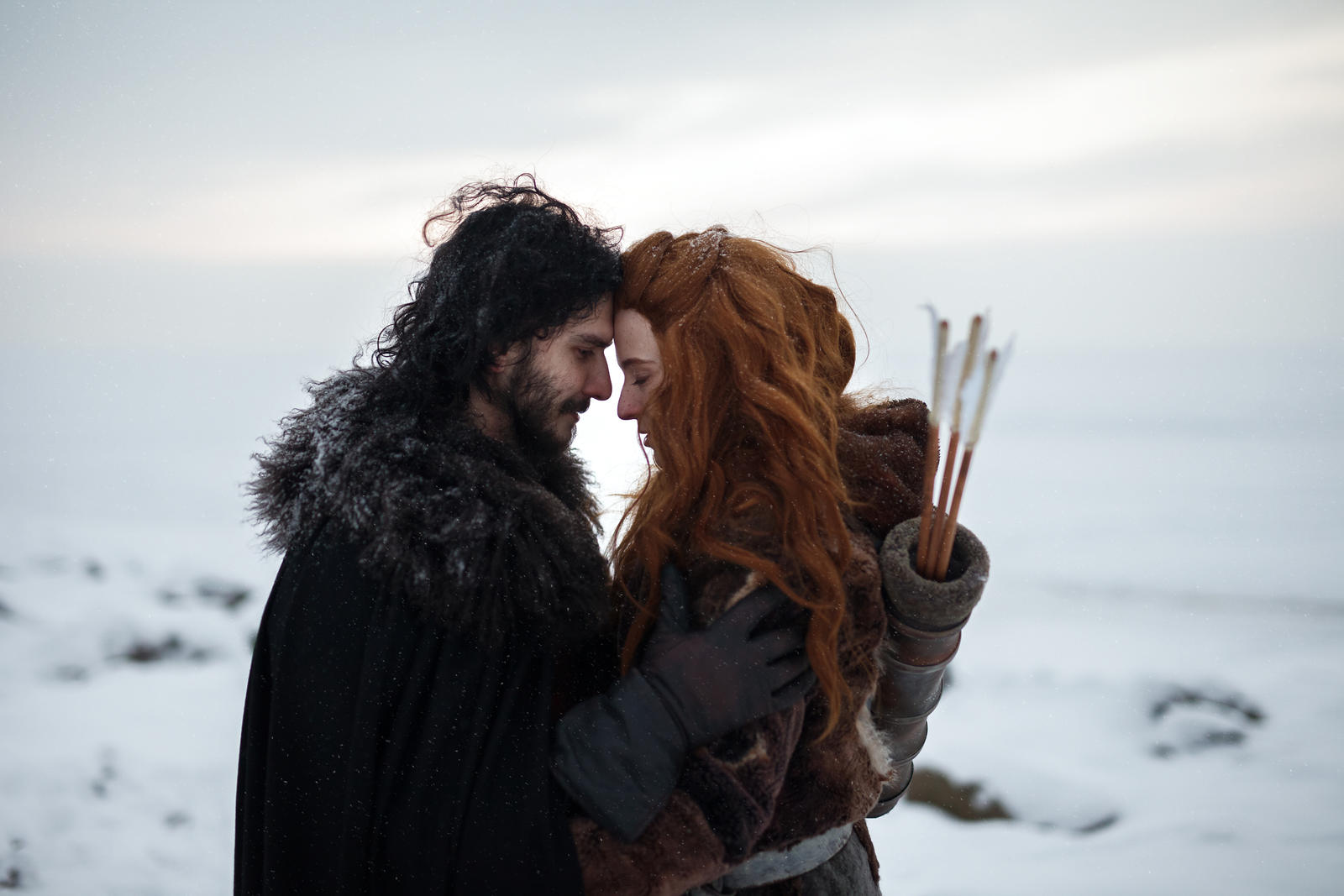 Image: Kit Harington and Rose Leslie as John Snow and Ygrittee