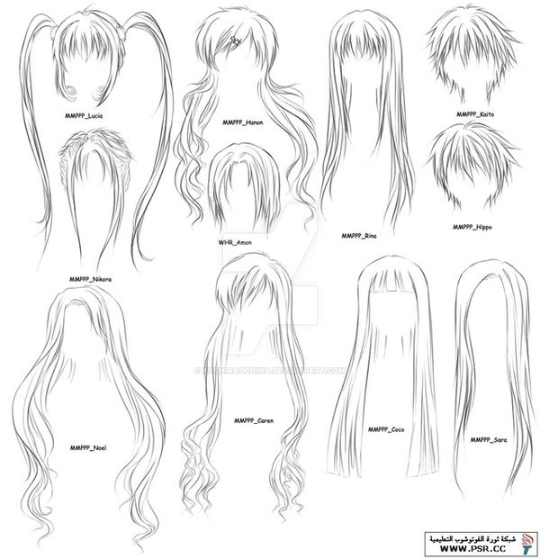 How to draw anime girl hairstyles by KashiraUchiha on DeviantArt