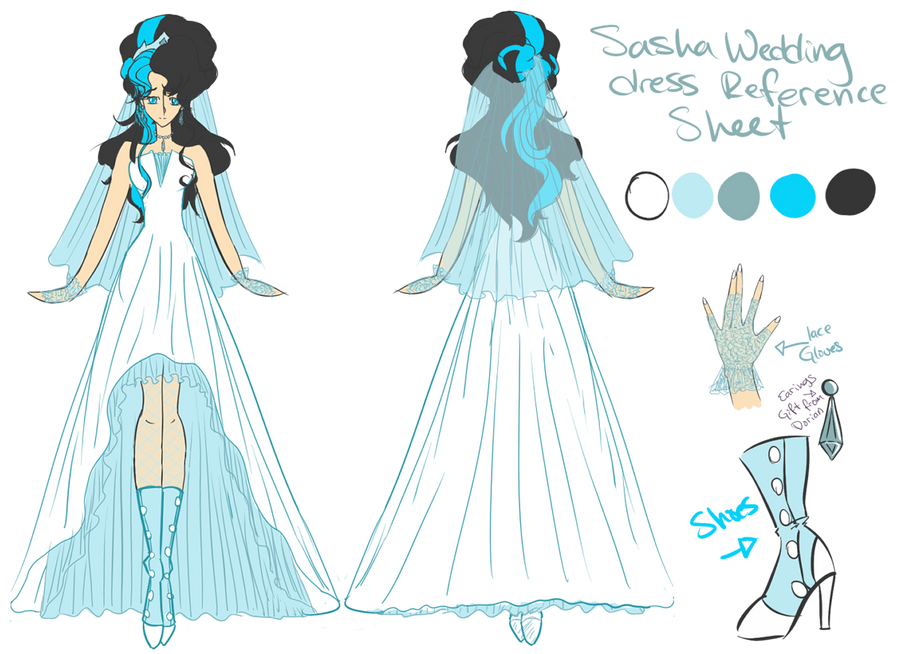 Sasha Wedding Dress Reference Sheet by SiriouslySiris on DeviantArt